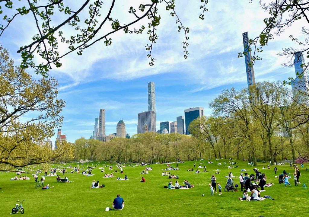 Crowds are slowly returning to Central Park post-vaccine, as the city prepares to bring tourists back.