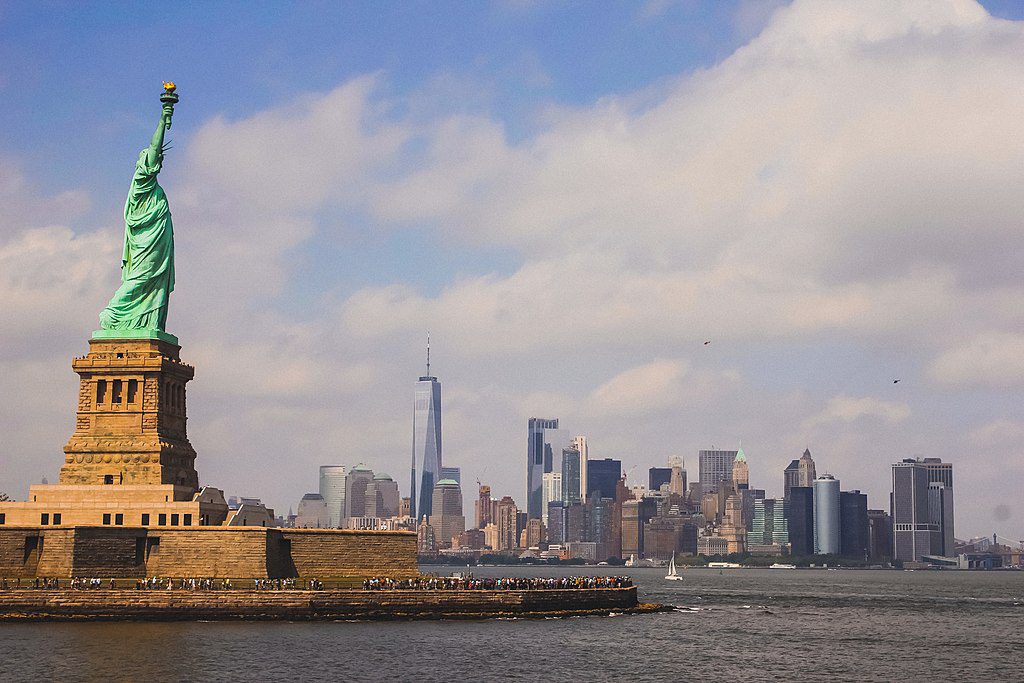 Airbnb says that New York City's new short-term rental host registration rules are killing its business in the city. Source: Saravarad85/Wikimedia https://commons.wikimedia.org/wiki/File:Statue_of_Liberty_overlooking_lower_Manhattan.jpg