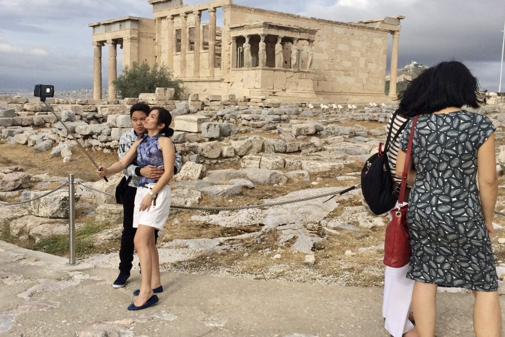 Tourists at the Acropolis in Athens, Greece. The country as well as many others in Europe, are looking for any semblance of normalcy this summer. 