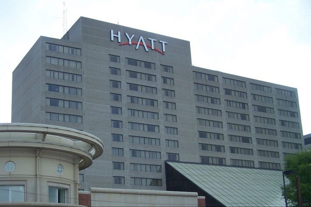 Prolonged recoveries in corporate travel and group meetings stung Hyatt in the first quarter.