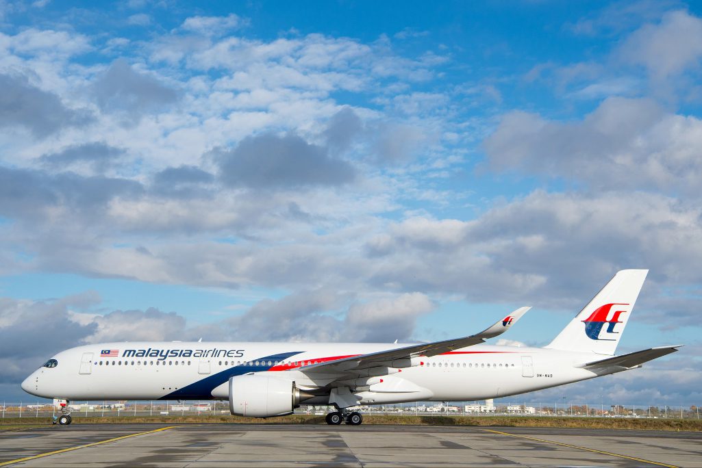 Malaysia Airlines takes delivery of its first Airbus A350-XWB aircraft, shown here taxiing. Malaysian Airlines is a business customer of startup Fly Now Pay Later, and customers looking to travel internationally can use startup Sherpa's tools to book visas to Malaysia.