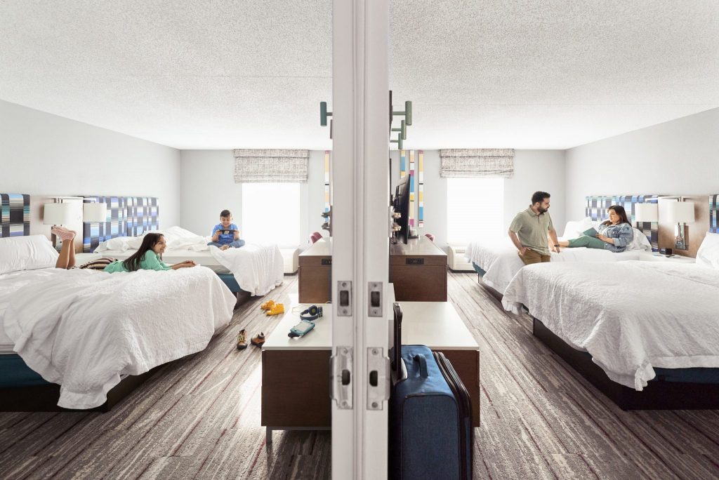 Hilton launched Confirmed Connecting Rooms Tuesday in an effort to appeal to one of their leisure customer base's biggest demands.