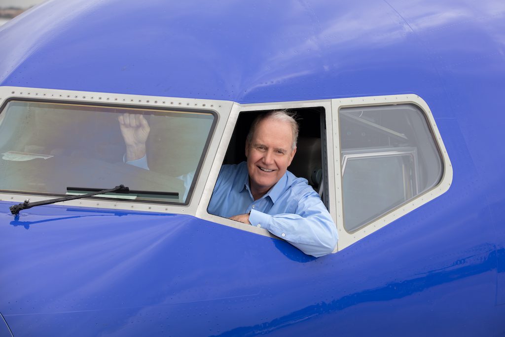 Southwest CEO Gary Kelly in 737 Cockpit