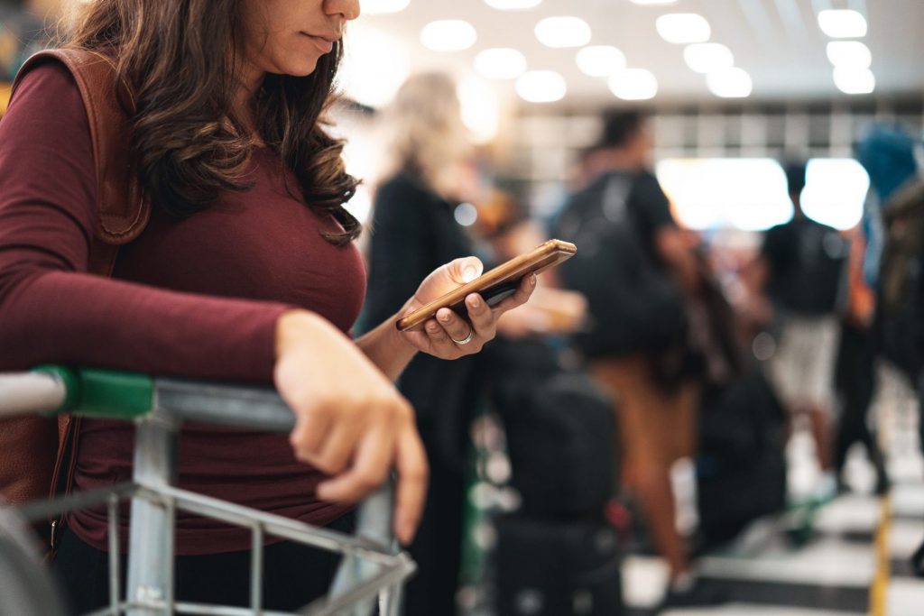 woman on mobile phone