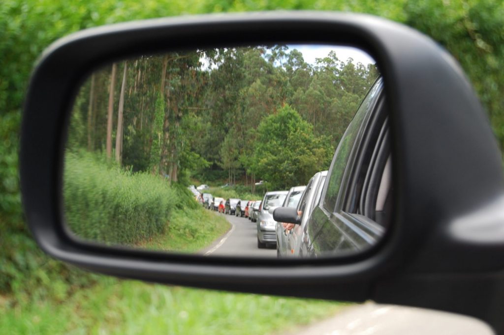 Road trippers in traffic