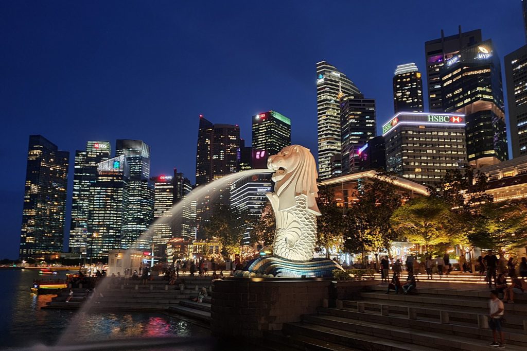 The Singaporean skyline.