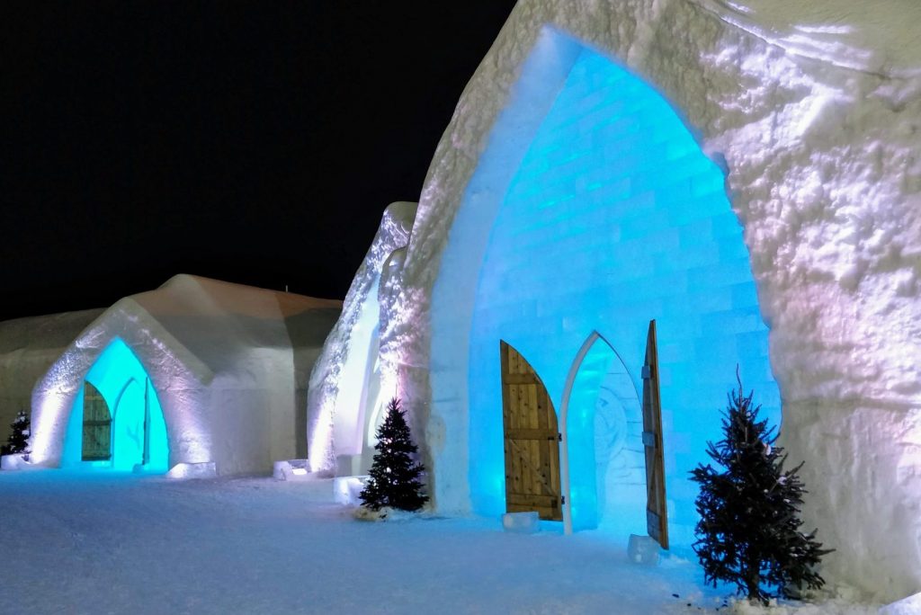 Ice Hotel in St. Gabriel de Valcartier, Quebec,  Canada as seen on January 30, 2020. Tripadvisor Plus is now open to hotels through several channel managers.