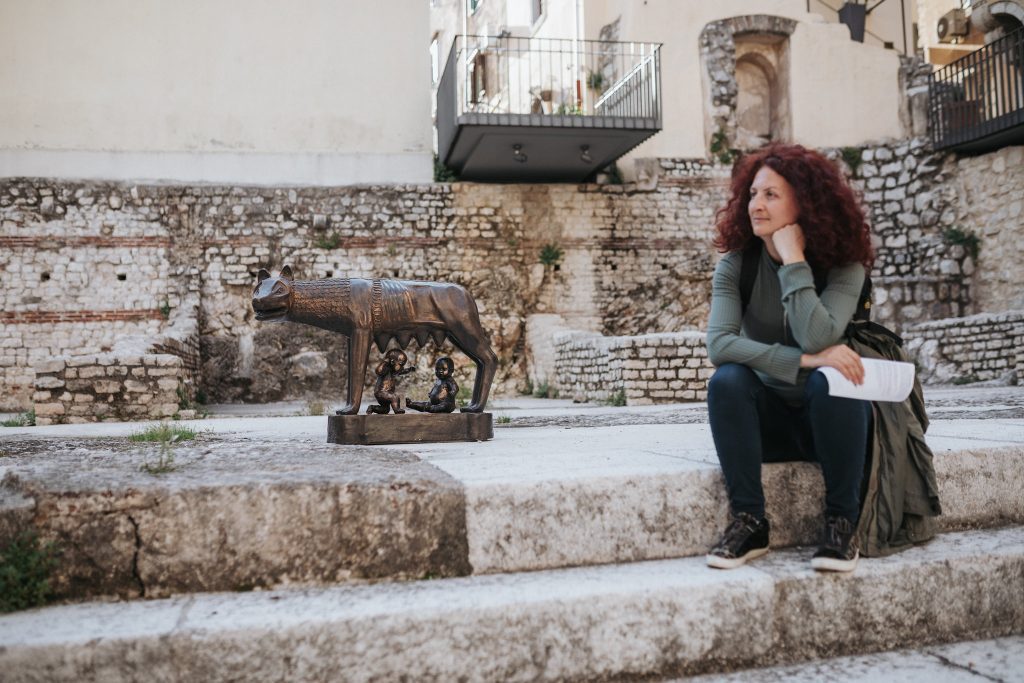 A woman on an art walking tour in Rijeka, Croatia on May 26, 2021. An Expedia Group survey found that travelers want to explore new destinations, and the majority value sustainability over mere price considerations. 