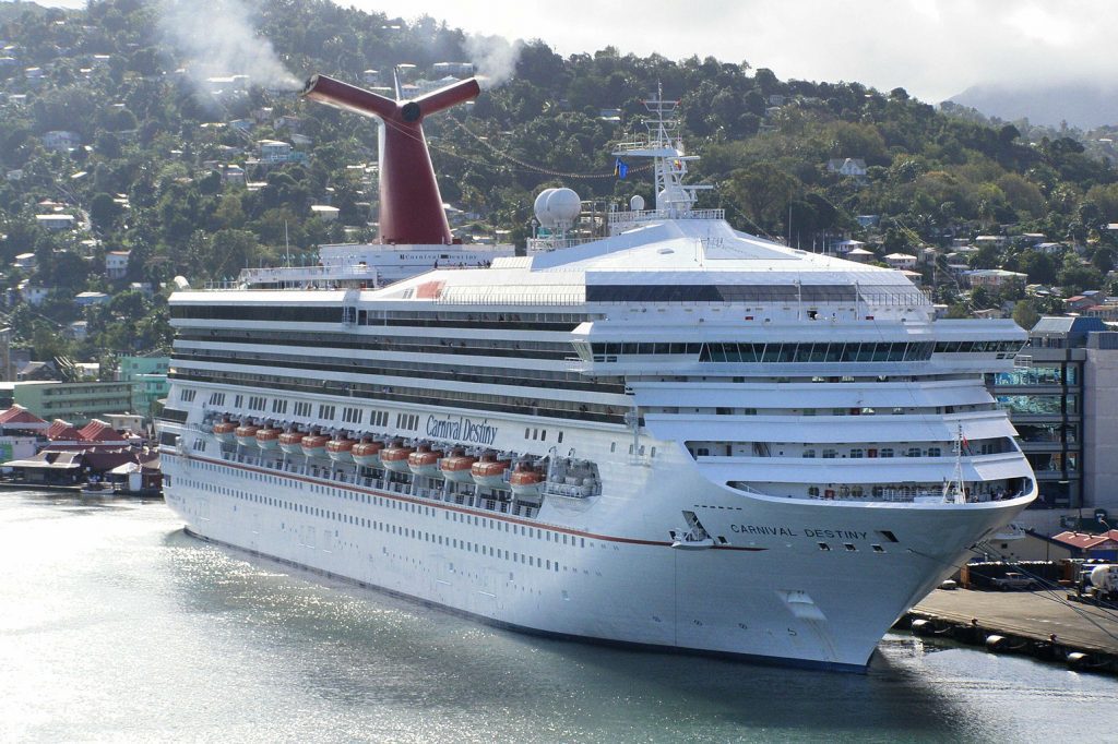 Carnival Corp says its fleet will return to 65% capacity by the end of the year. Carnival Destiny pictured.