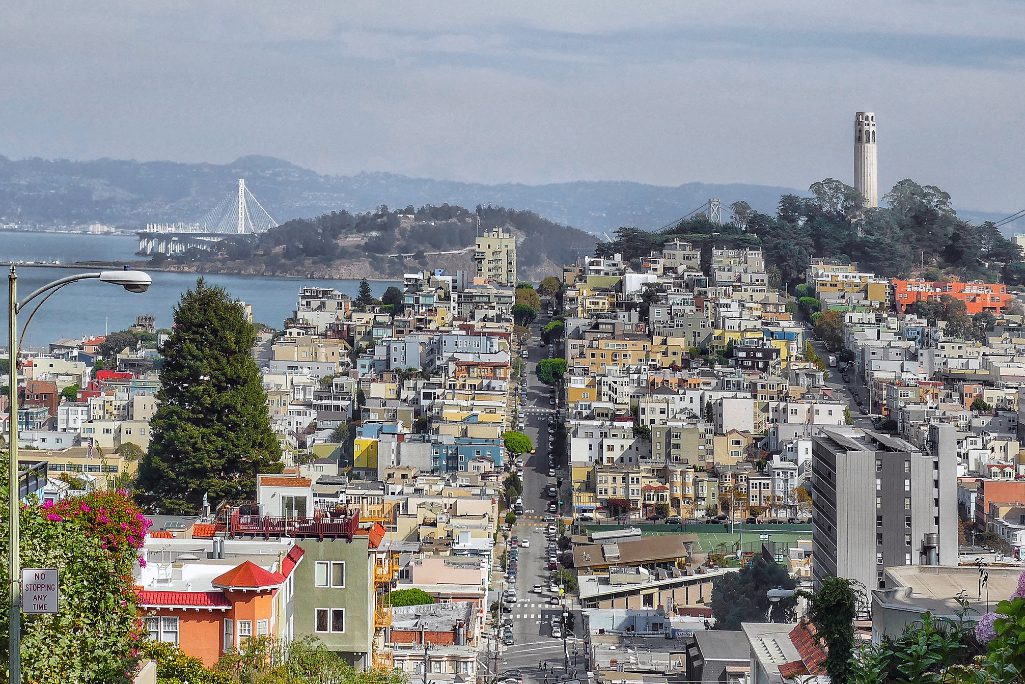A 2017 view of San Francisco, California, including Coit Tower and Lombard Street. New inflation numbers in the U.S. show that the prices of rental cars, airplane tickets, and hotel stays are rising.