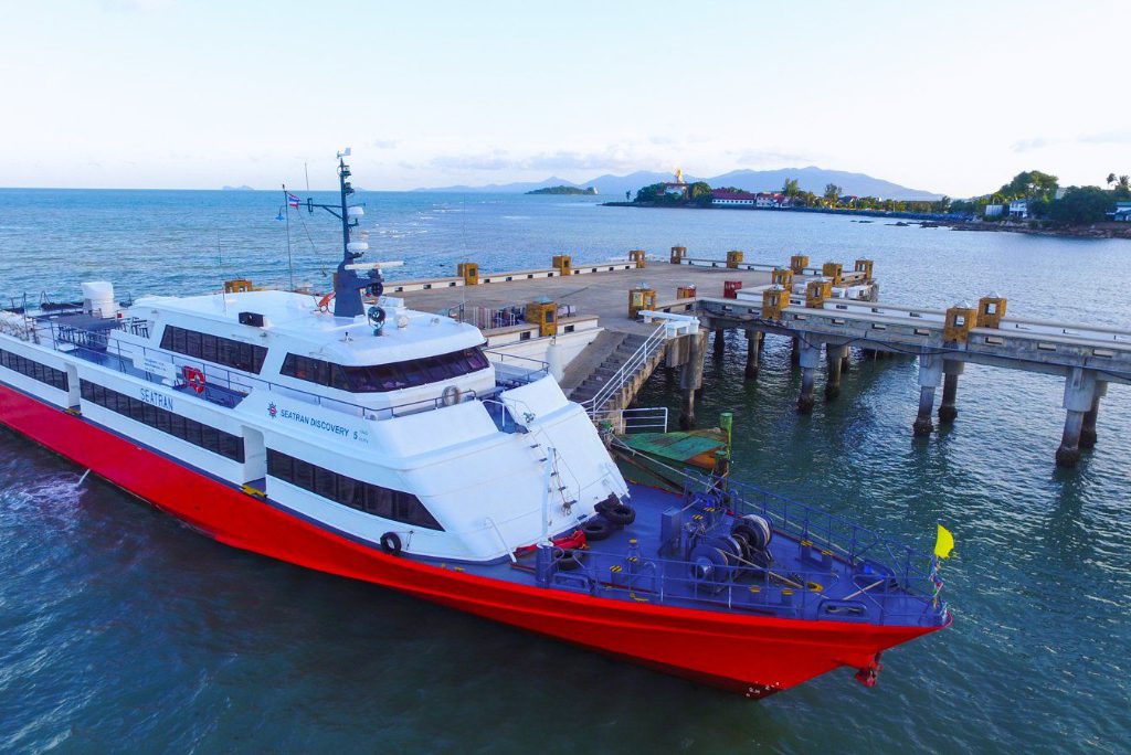 The Seatran Discovery is a ferry that serves routes in Thailand including between Koh Samui Island and Surat Thani Airport. Seats are bookable via the 12go service, which is now part of Bookaway Group.