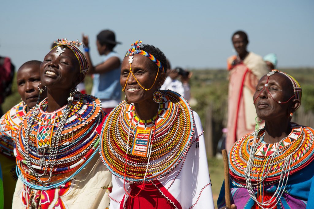 Kenya women in traditional clothes