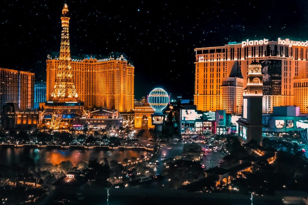 Under new Nevada guidelines, event planners in destinations like Las Vegas (pictured) can forgo mask mandates if they require proof of vaccinations.
