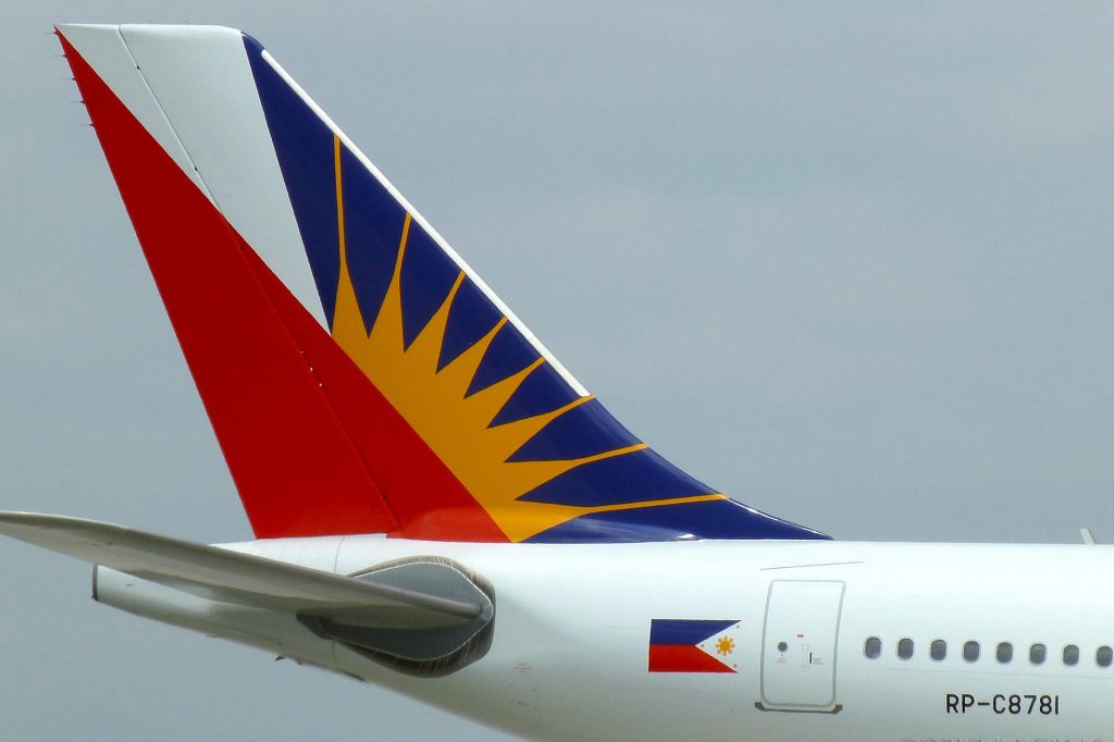 Tailwing of Philippine Air jet