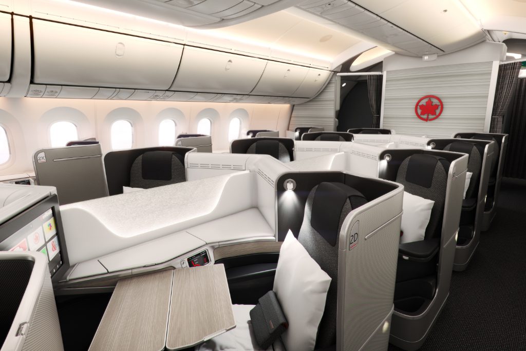 Air Canada Signature Class cabin on the 787 Dreamliner source air canada