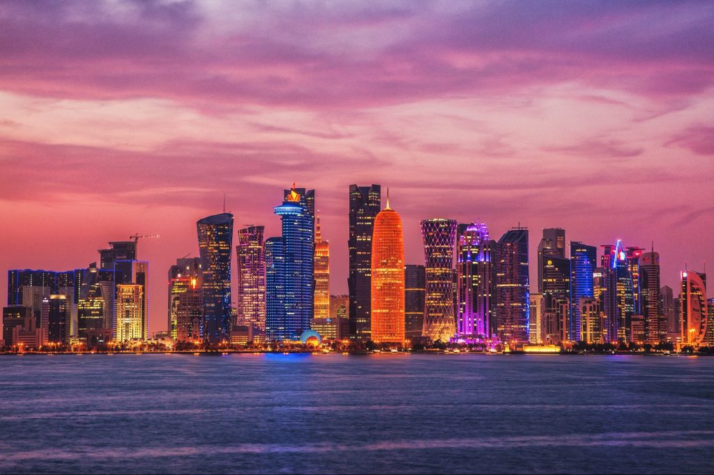 the West Bay of Doha in Qatar