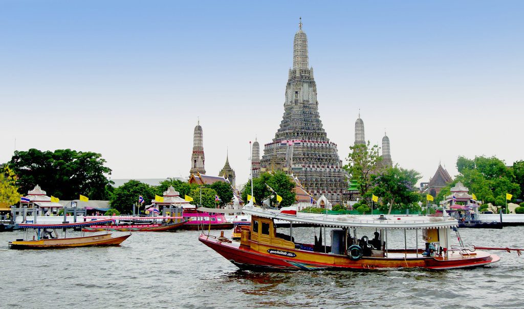 The Wat Arun is one of Bangkok's most famous landmarks.