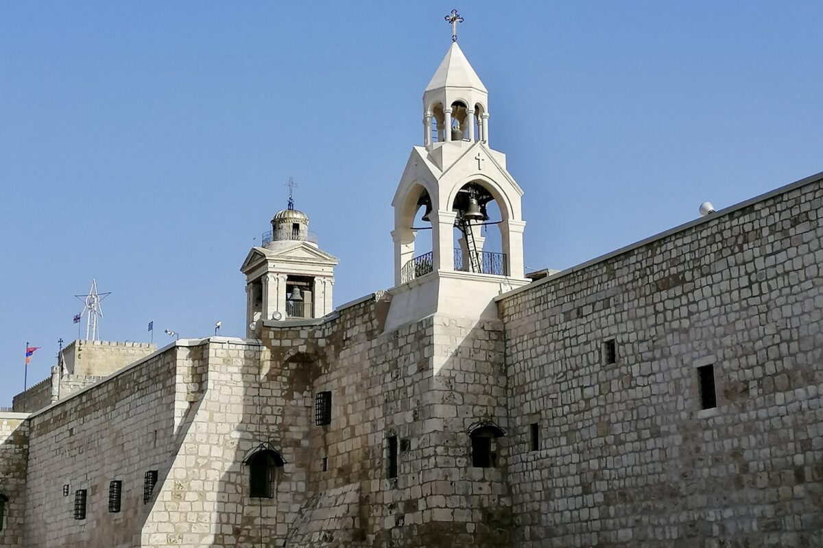 Exterior of the Church of Nativity in Bethlehem. The destination is hoping to avoid a second year of cancelled plans around the usually busy Christmas holidays. 