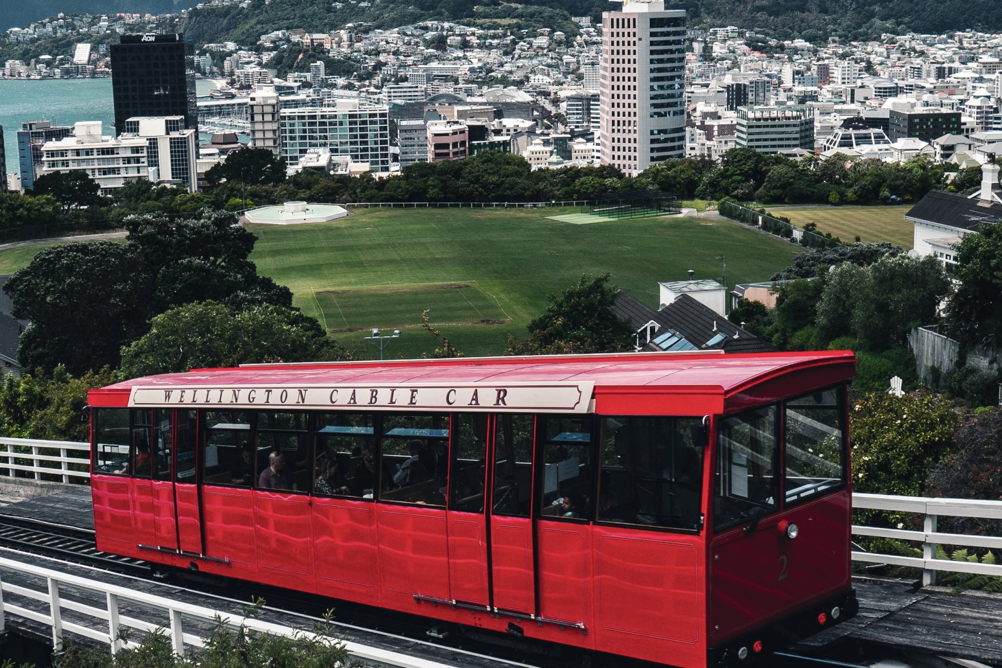 A cable car in Wellington, New Zealand. The country will open to vaccinated tourists on April 30, 2022. 