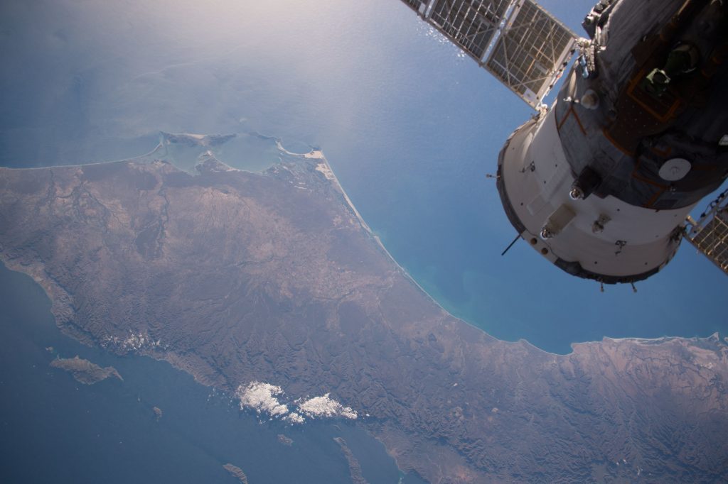 SpaceX plans a moon orbit with a Japanese billionaire on board in 2023. Pictured, European Space Agency Astronaut Samantha Cristoforetti, a Flight Engineer on the International Space Station with Expedition 42, took this Earth observation picture of lower California and Mexico on Jan. 2, 2015.