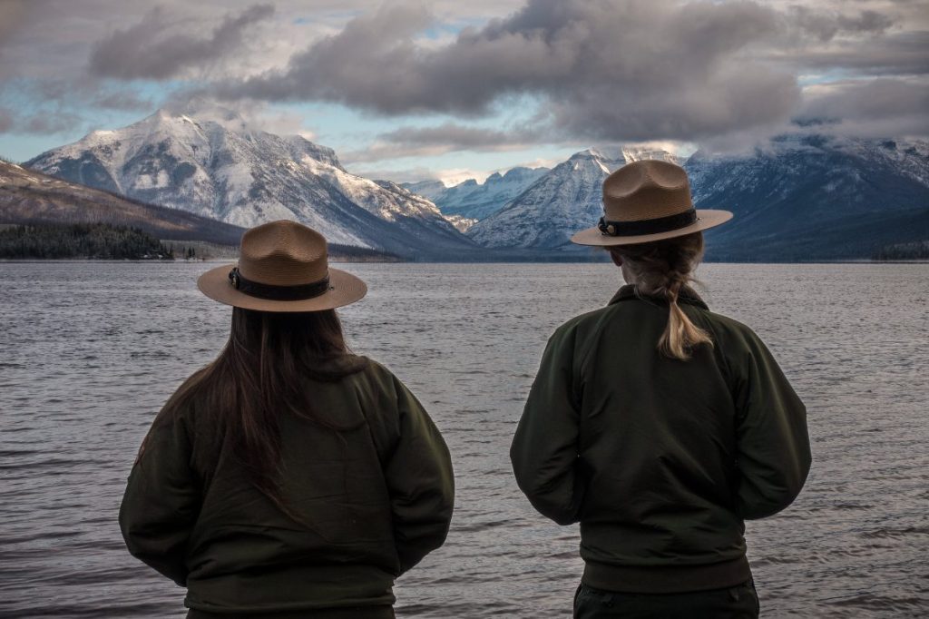 glacier national park service rangers at mcdonald lake november 2018 source us national park service