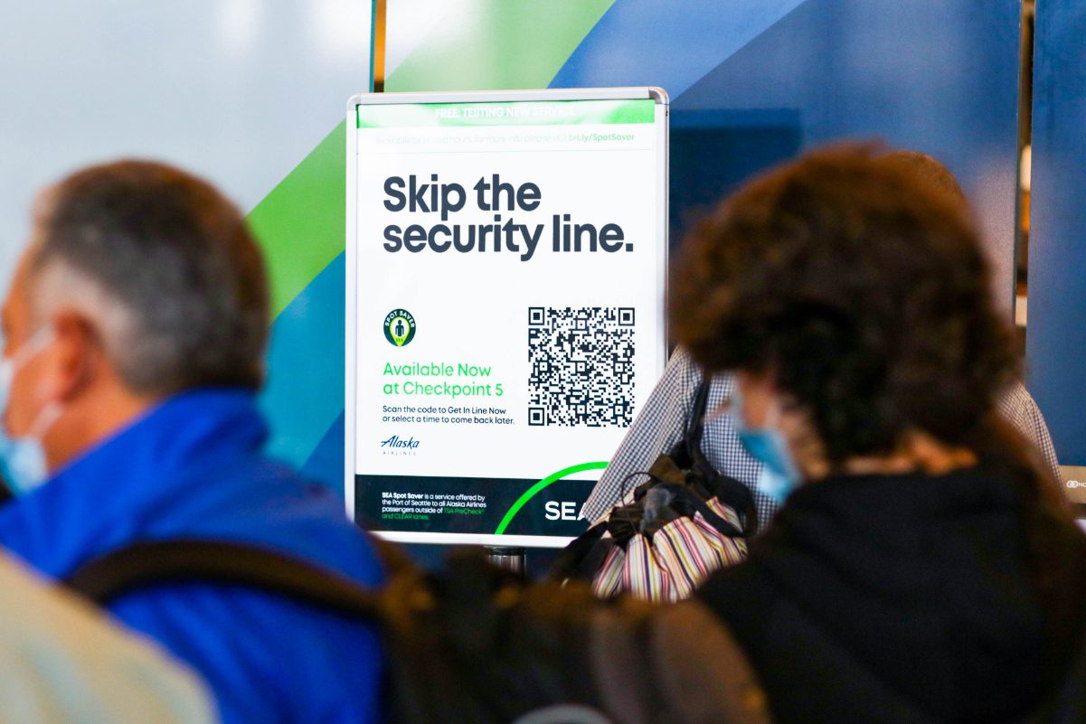 SEA Spot Saver is a reservation program run by tech vendor Whyline for security screening for passengers flying out of Seattle's main airport. Clear, the airport screening and biometric identity company, said on Tuesday it had bought Whyline, a seller of virtual queuing systems. Source: Port of Seattle.