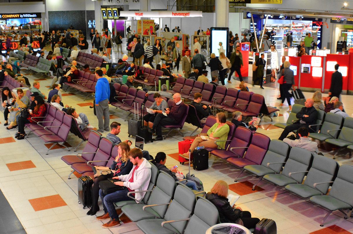 Passengers at Gatwick Airport 