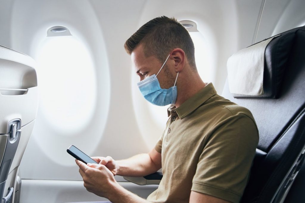 Passengers on airplanes in the U.S. are required to wear masks