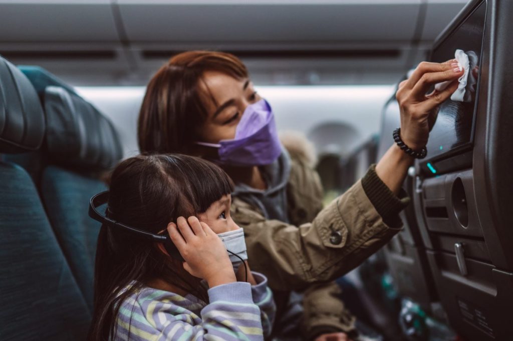 Travelers still must wear masks on planes. 