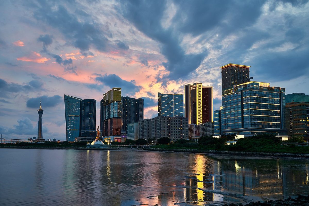 The Macau skyline. Visitor numbers on January 14, 2002 set a record since the Covid outbreak.