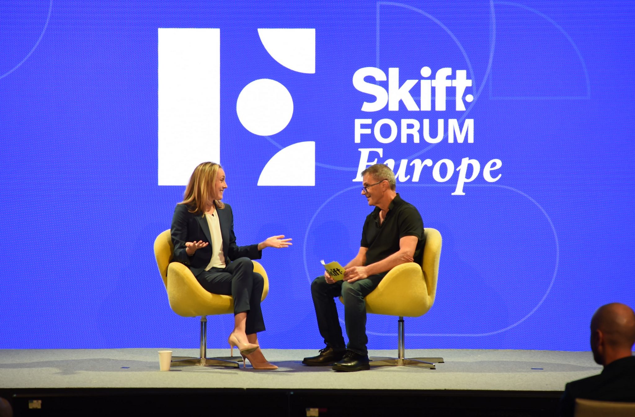 Amanda Cupples, Airbnb’s managing director for Northern Europe, speaking at Skift Forum Europe. 