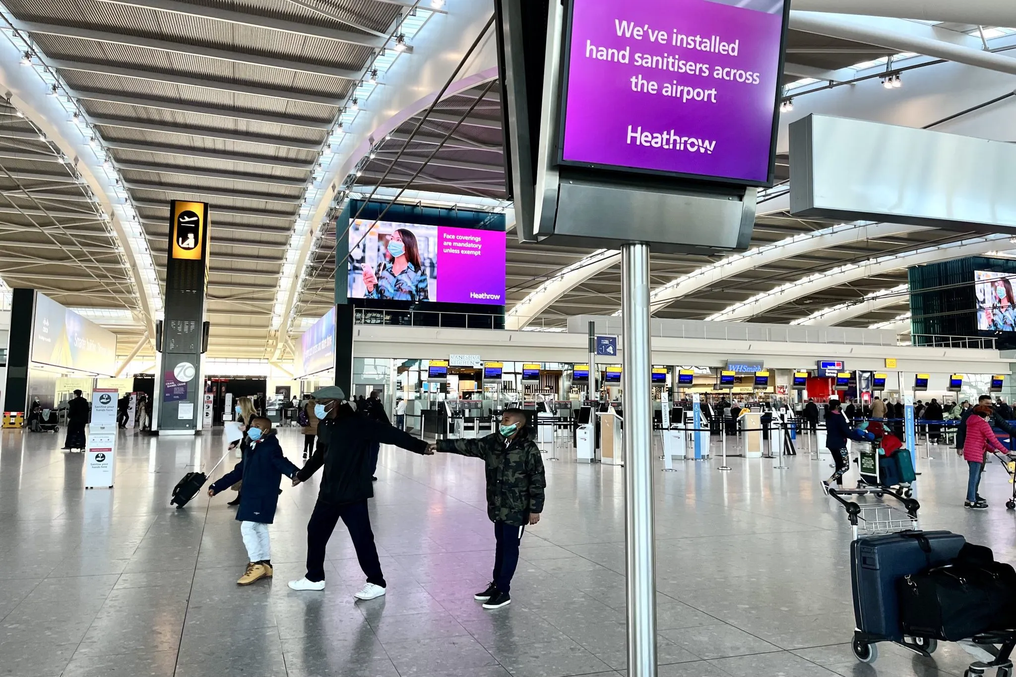 Terminal 5 departures area at London's Heathrow International Airport. 