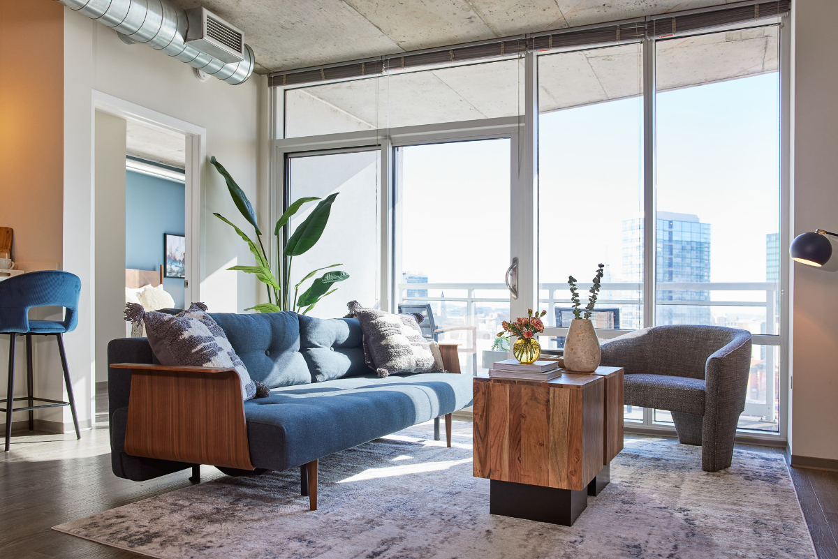 The interior of the Placemakr Premier SoBro, an apartment complex in Nashville, Tennessee, owned by the startup Placemakr, which has been a customer of Pace Revenue.. Source: Placemakr.