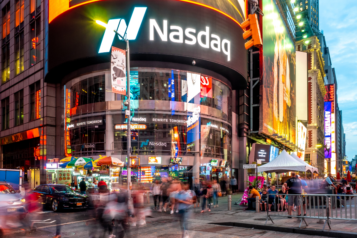 NASDAQ at Times Square, New York City. 