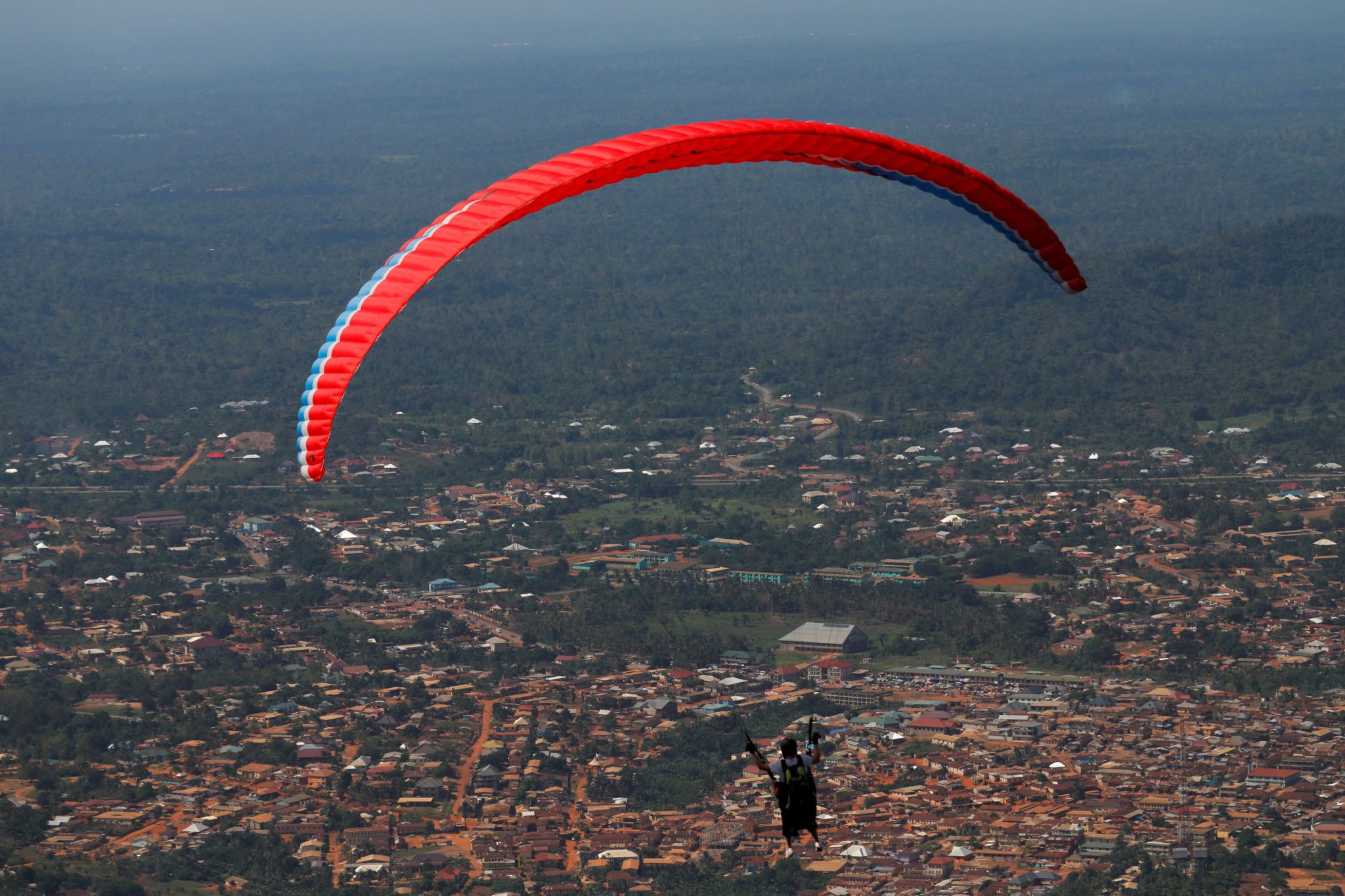 Easter paragliding festival in Kwahu-Atibie.