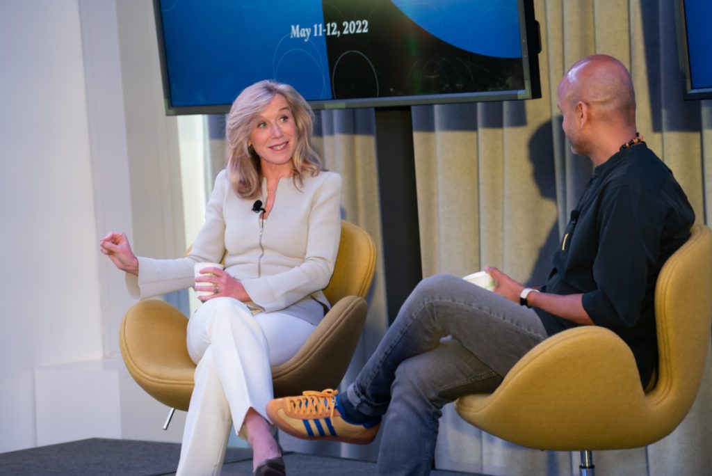 Catherine Powell of Airbnb speaks at Skift Future of Lodging Summit. Source: Skift.