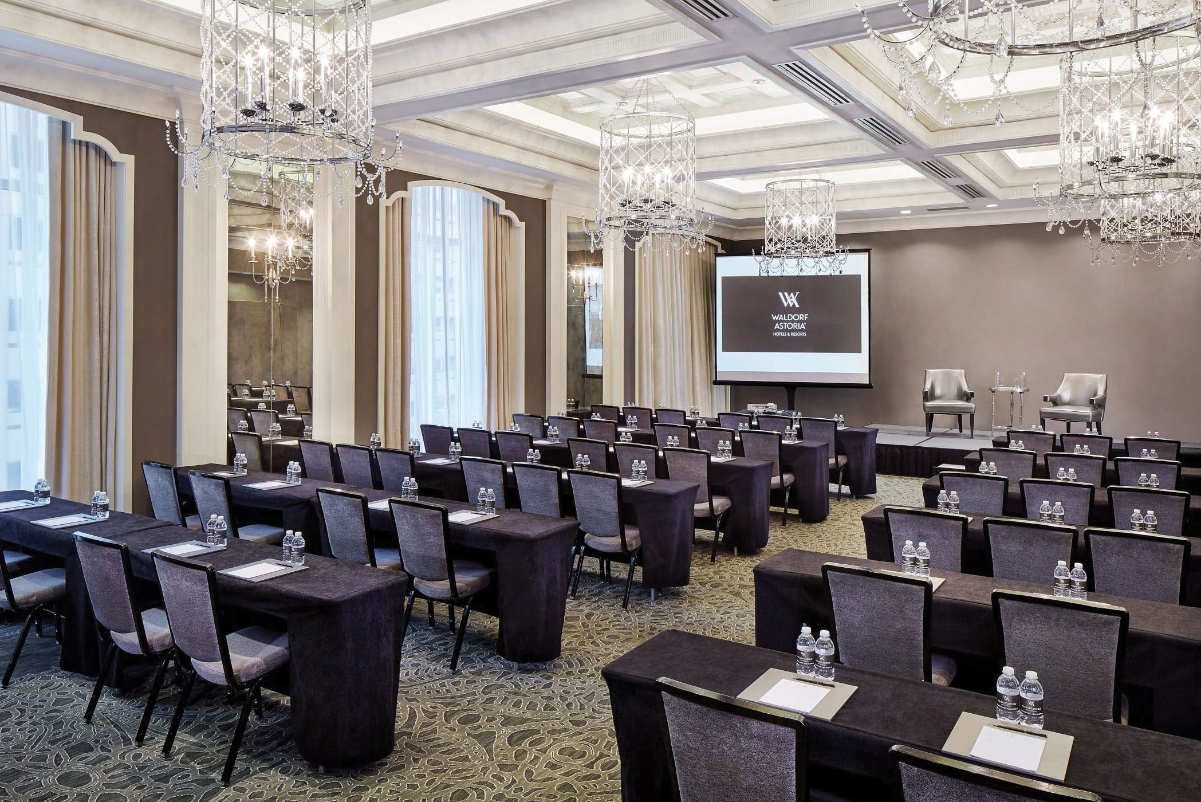 Waldorf Astoria Chicago hosts meetings and events. Source: Hilton.