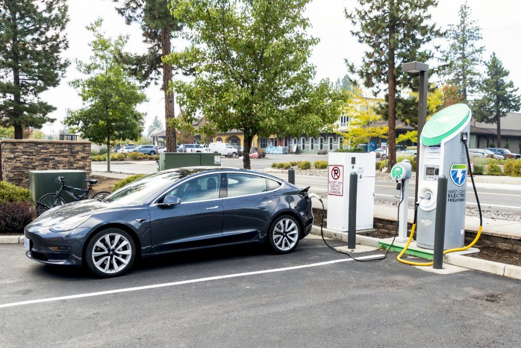 The pace of adding new charging stations has accelerated, with federal money set to speed things up more. An example of Oregon’s West Coast Electric Highway stations. All 44 EV charging stations on the highway will receive upgrades in 2022. Source: Oregon Department of Transportation.