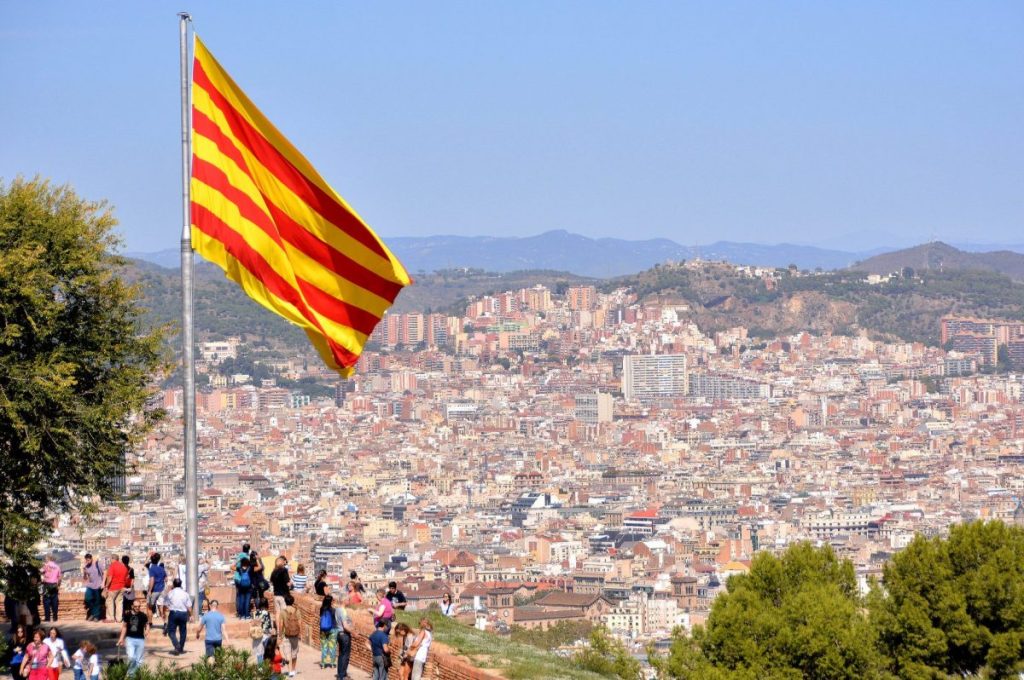 The view of Barcelona from Mount Montjuic