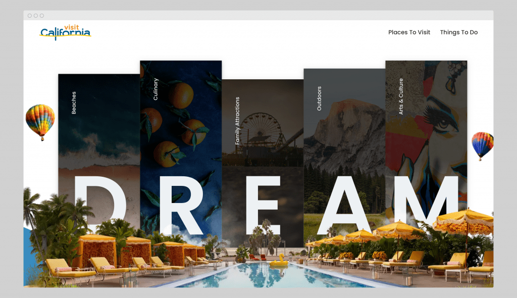tourism webpage