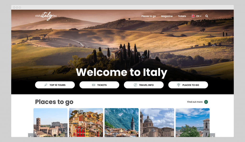 country tourism websites