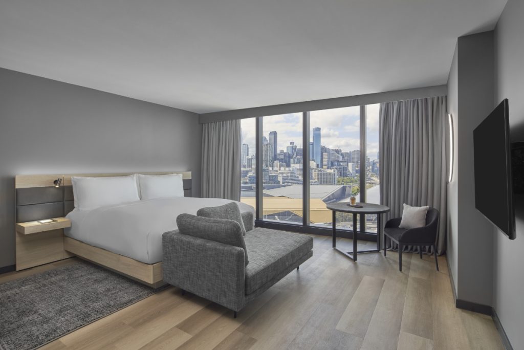 A deluxe king room at the AC Melbourne Southbank, a hotel that opened in May in Australia and that's part of Marriott International's network. Source: Marriott International.