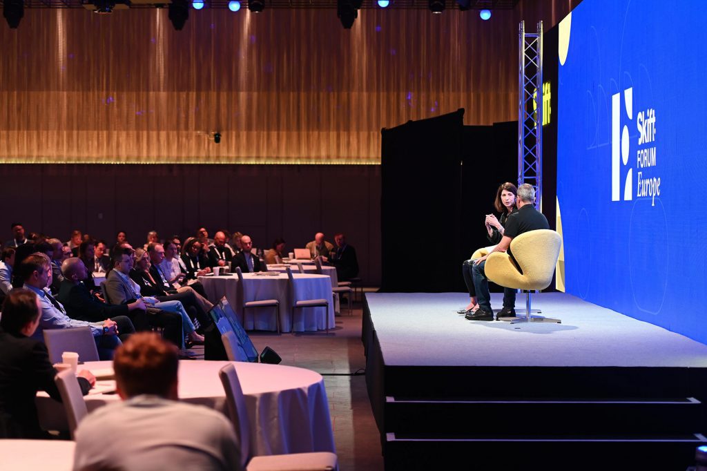 A session at Skift Forum Europe in March 2022 in London, England. 