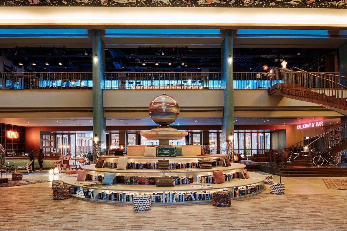 The 25 Hours hotel lobby in Dubai.