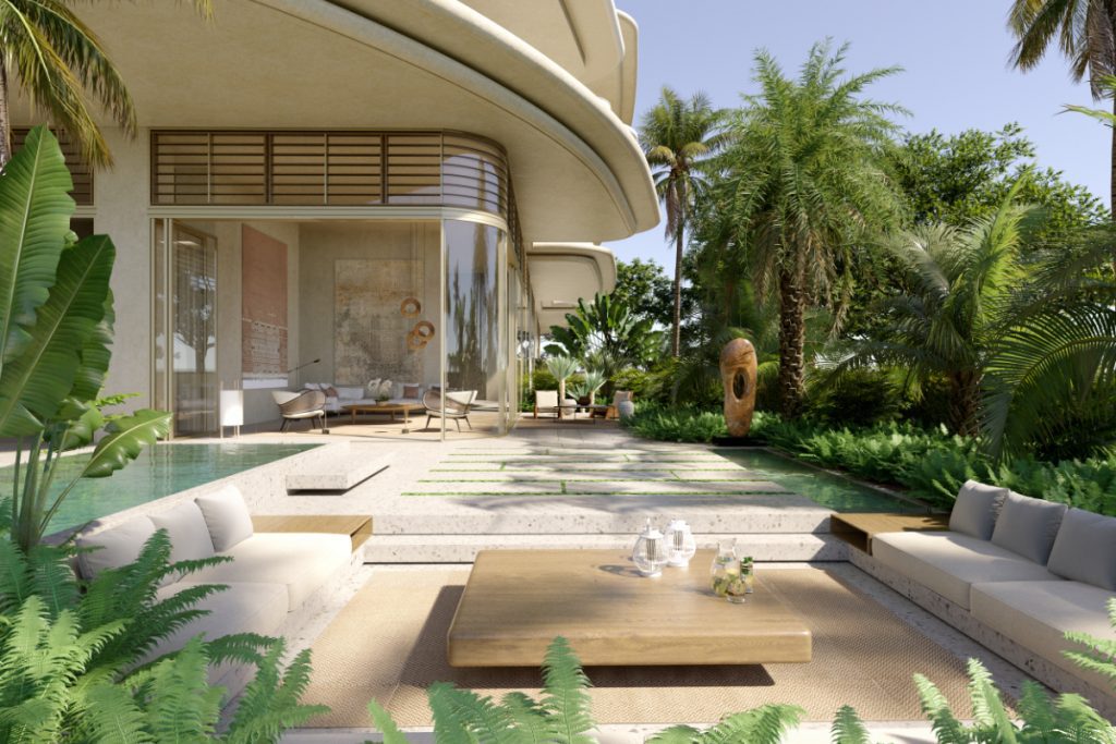 A rendering of a villa corner terrace at the upcoming Aman Beverly Hills in California. Source: Alagem Capital Group.