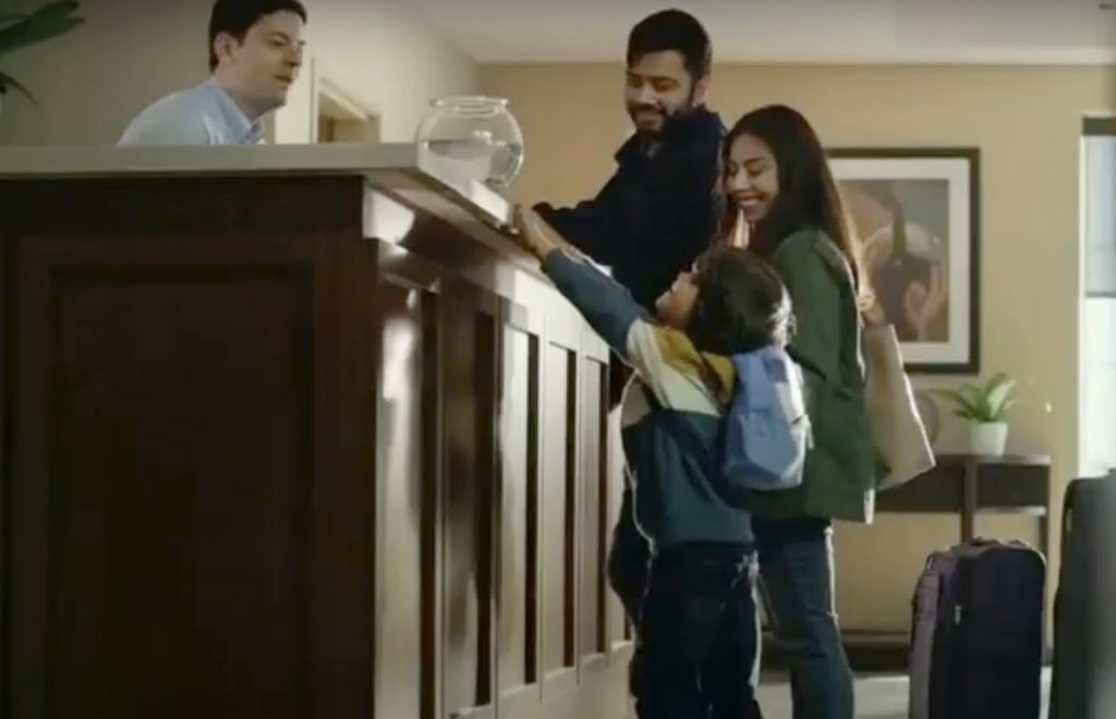 A screenshot from the Choice Hotels 'Always Ready to Book' TV ad