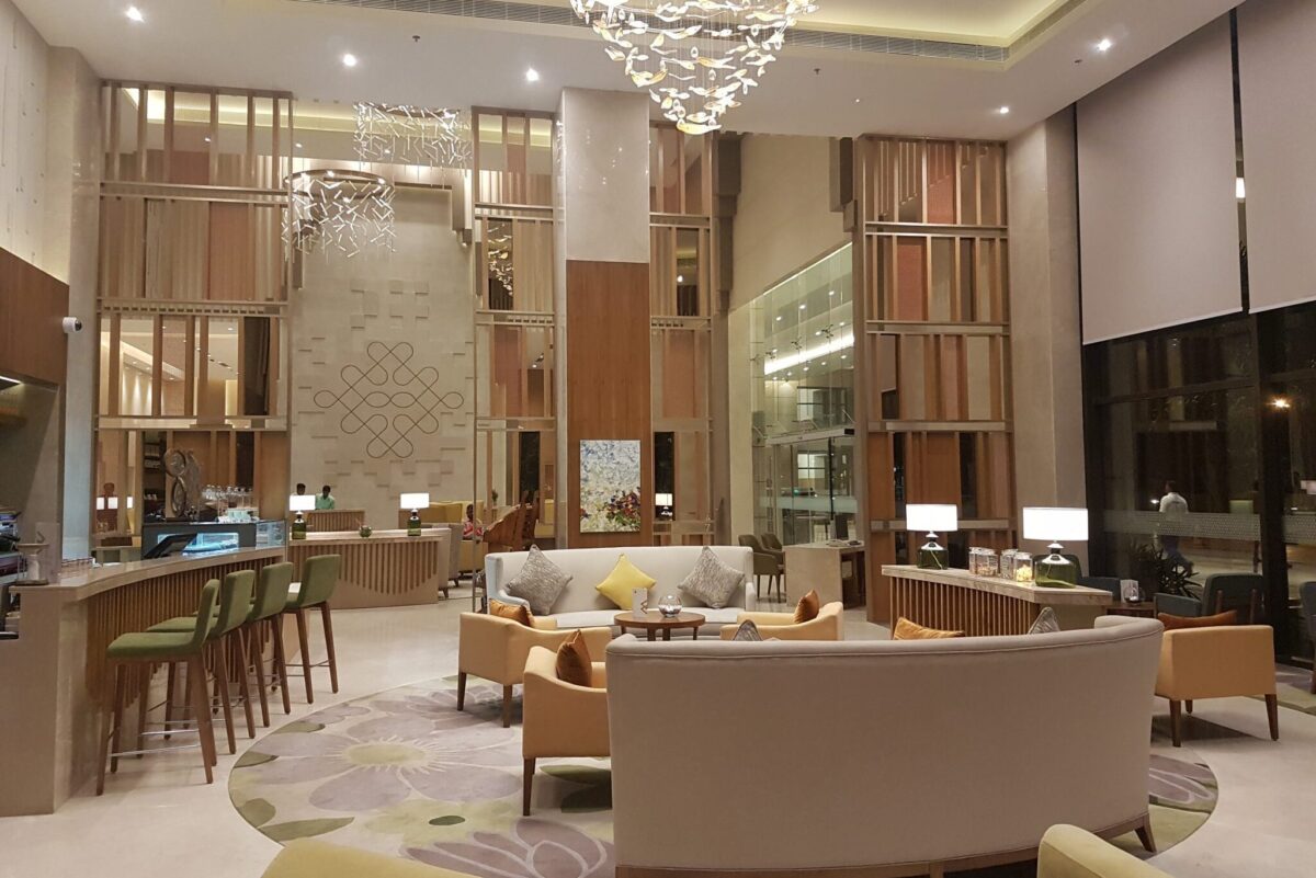 The lobby of the Courtyard by Marriott Madurai.  Source: Source: TID International (India)