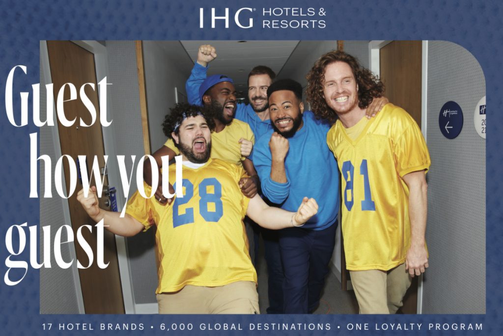 An example of one of the marketing images in the new IHG Guest How You guest campaign in August 2022. Source: IHG.