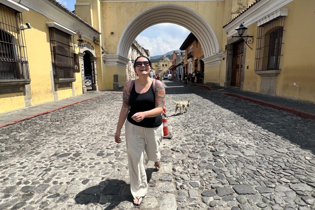 Part-time Fora travel advisor Morgan Pesce on a recent trip in Antigua, Guatemala. 