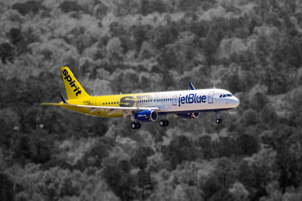 JetBlue-Spirit Airlines merger illusration